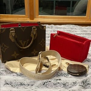 Authentic Louis Vuitton Reverse Monogram OnTheGo PM